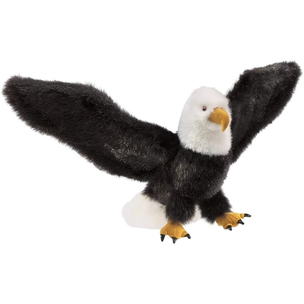 Folkmanis Bald Eagle‎ Hand Puppet Realistic Plush Bird 2201 Brown White Yellow